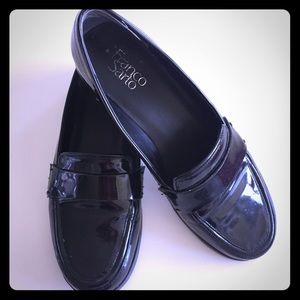 Franco Sarto Women’s Black Patent Slip-on Loafers